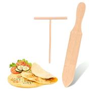 2 Piezas Esparcidor de Crepes,Panqueques Herramienta,Rodillo para Crepes,Accesorios para crepes,Distribuidor de Crepes y Espátulas,Herramientas para Masa de panqueques,para Hornear,Panqueques,Crepes