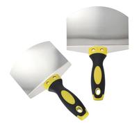 2 Piezas Espátulas Masilla, Espátulas de Acero Inoxidable, Espátula Rasguños de Rascador, Cuchillos de Masilla, Espátula de Juntas, Cuchillo de llenado Herramienta Multiusos para Masilla (2)