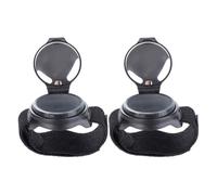 2 Piezas Espejo Retrovisor de Bicicleta Negro Ajustable 360° | Brazo Correa, Plástico y Vidrio, para Scooters y Trayectos Urbanos, Vista Rápida sin Girar
