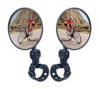 2 Piezas Espejo Retrovisor HD Giratorio 360° para Bicicleta, Universal para Manillar de Bicicleta Eléctrica y Scooter Eléctrico 20-35 mm
