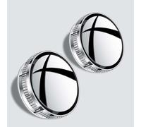 2 Piezas Espejo Retrovisor Punto Ciego Coche para Lincoln Nautilus Aviator Corsair Navigator L, Espejo Convexo Ajustable Giratorios 360°, Coche Espejo de Punto Ciego,Silver