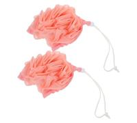 2 Piezas Esponja Corporal Exfoliante, Malla PE Poliéster Rosa | Lazo para Colgar, Diseño Panal y Textura Suave, Espuma Abundante Jabón, para Baño y Salón
