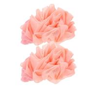 2 Piezas Esponja Corporal Exfoliante Rosa Diseño Panal | Malla de Poliéster y Pe, Lazo para Colgar, Textura Suave, para Jabón y Gel, Viaje y Baño