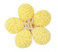 2 Piezas Esponja de Baño de Panal, Bola de Ducha, Espuma Cómoda | Polímero Esponjoso, Correa Corta, Colores Amarillo y Naranja, Uso Corporal Diario