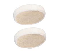 2 Piezas Esponja de Lufa Exfoliante Ovalada, Beige | Exfoliación Natural Delicada, Deja la Piel Lisa, Material de Lufa, Uso en Baño y Ducha