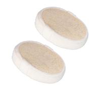 2 Piezas Esponja de Lufa Ovalada Natural Exfoliante | Material de Lufa Natural y Felpa, Textura Rugosa, Uso Diario, para Piel Corporal y Talones