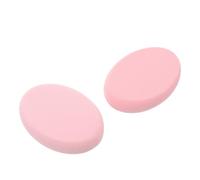 2 Piezas Esponja de Maquillaje Ovalada Plana, Rosa, Alta Densidad | Acabado Uniforme sin Rayas, Bordes Redondeados y Textura , para Polvo Facial y Contorno