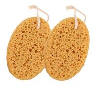2 Piezas Esponja Exfoliante Corporal de Ducha, Polímero, Naranja | Baño y Limpieza , Seca Rápido, Hace Espuma Abundante, Piel Muerta Tacto Delicado