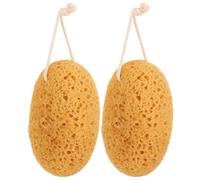2 Piezas Esponja Exfoliante de Ducha Naranja, y Espuma | Piel, Piel Muerta, Esponja Polimérica, Uso Corporal Diario, Color Naranja