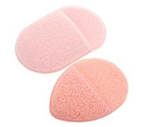 2 Piezas Esponja Limpiadora Facial Rosa Tipo Guante | Desmaquillado y Rutina Skincare, Diseño Portátil Reutilizable, Uso Multipropósito, , Compacta