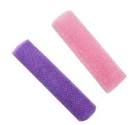 2 piezas Esponjas exfoliantes africanas Toalla de malla Toalla de baño Exfoliante Toallita de baño Lavado de doble cara Lufa de baño para una piel suave Exfoliante de ducha de espalda