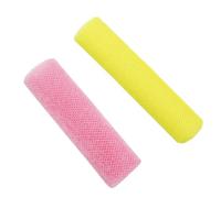 2 piezas Esponjas exfoliantes africanas Toalla de malla Toalla de baño Exfoliante Toallita de baño Lavado de doble cara Lufa de baño para una piel suave Exfoliante de ducha de espalda