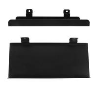 2 Piezas Estante Metálico de Pared Negro, Canal Plano 9,8 Pulgadas | Construcción Metálica Estable, Montaje Modular sin Taladro, Acabado Pulverizado Liso, para Boutique y Retail