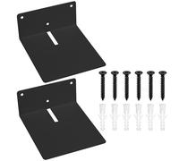 2 Piezas Estanteria Pared Pequeño, Baldas Pared, Estantes Flotantes de Pared Invisible, Estantes de Pared de Metal, Repisas de Pared para Baño, Dormitorio, Cocina, Oficina (12.5x15x6cm-Negro)