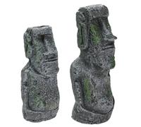 2 Piezas Estatua de Isla de Resina para Decoración de Acuario y Escritorio Adornos de Escultura Roma Oficina y Hogar