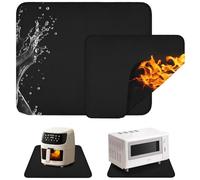2 Piezas Estera Ignífuga, Manta Ignifuga para Cocina, Protector Encimera, Salvamanteles, Alfombrilla Cocina 64 x 50 + 38 x 46 cm, Estera Ignífuga de Escritorio para Cocina Mesa