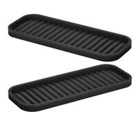 2 Piezas Esterilla para Secar Platos de Silicona Negra