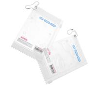 2 Piezas Estuche Visible de 3 Pulgadas con Cremallera | PVC y Metal, Diseño de Figura y Lanyard, para Viaje y Uso Diario, Llavero