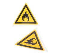 2 Piezas Etiqueta de Peligro Inflamable PET Naranja | Adhesivo Resistente, Instalación Sencilla, Recordatorio de Seguridad contra Fuego, Uso Exterior, Formato Práctico