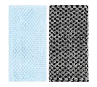 2 Piezas Exfoliante Corporal Toallas, Paño Exfoliante Japonés para la Espalda, Estropajo de Espalda para la Ducha para Baño Sauna Esponja Corporal para Mujeres y Hombres(Negro, Azul)
