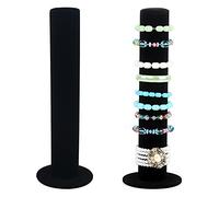 2 piezas expositor de pulsera vertical, soporte para pulsera de terciopelo, expositor de búho, forma de barra en T, tacto grueso, suave y delicado, para invernaderos, pulseras, joyas, reloj, tienda,