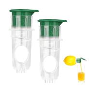 2 Piezas Exprimidor De Limón con Tapa Roscable, Nuevo Exprimidor Limón Manual con Filtro Incorporado Prensa Lima para Cítricos Frescos Naranjas Bebidas & Preparación Cócteles (Verde)