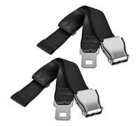 2 Piezas Extensión de Cinturón de Seguridad para Avión, Alargador de Cinturón de Seguridad Universal Ajustable para Avión para Viajes Embarazadas, 20-80 cm