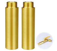 2 Piezas Extensión de Grifo de 1/2 Pulgadas, Prolongación de Grifo 1/2 Pulgada x 100 mm, Prolongación de Grifo de Latón 1/2 Pulgada, Racor Roscado, para Instalaciones de Agua y Sistemas de Calefacción