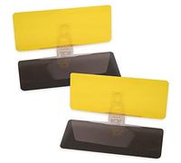 2 Piezas Extensión de Visera Solar para Automóvil TAC 2 en 1 para Día y Noche, Anti-Deslumbrante, Anti-Reflejo y Protección UV, Visera HD para Parabrisas de Automóvil - por Mobi Lock