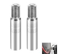 2 Piezas Extensiones de Válvula Neumático Coche 39 mm, Adaptador Prolongador de Válvula de Metal para Neumáticos de Automóvil Camión Moto Furgoneta Caravana, Fácil Instalación sin Pérdida de Aire