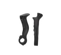 2 piezas Extensor de Manillar de Bicicleta de Montaña Curvo 22,2mm negro | Nailon de Alta Resistencia, Fijación Doble Izquierda y Derecha, para Rutas Largas y Subidas