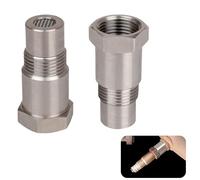 2 Piezas Extensor de Sensor de Oxígeno, Adaptador para Sondas Lambda, Compatible con M18x1.5mm, 46mm, Eliminador del Sistema de Escape, Mejora Rendimiento y Reducción de Emisiones