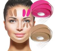 2 Piezas Face Lift Tape, Parches Antiarrugas Faciales, Parches Faciales Antiarrugas, Reductor y Antiarrugas Cuidado Facial piel Compacto, Cinta Adhesiva Facial para El Estiramiento de la Piel,2.5cmx5m