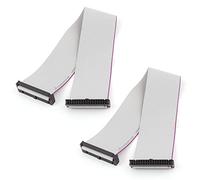 2 piezas FC34P IDC Socket Extensión Flat Ribbon Cable, 34 Pin 30 cm Longitud
