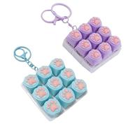 2 piezas Fidget Toys con patas de gato, juguete de descompresión, llavero con teclado, juguete inquieto, divertido teclado colorido, antiestrés y concentración (juego 4)