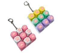 2 piezas Fidget Toys con patas de gato, juguete de descompresión, llavero con teclado, juguete inquieto, divertido teclado colorido, antiestrés y concentración (juego 1)