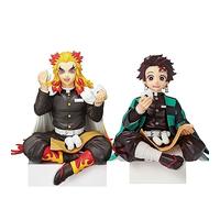 2 Piezas Figuras Kamado Tanjiro Rengoku Kyoujurou Figura Kimetsu No Yaiba PVC Anime Personaje Modelo Estatua Adornos Colección Regalos