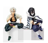 2 Piezas Figuras Shinazugawa Sanemi Iguro Obanai Figura Kimetsu No Yaiba PVC Anime Personaje Modelo Estatua Adornos Colección Regalos