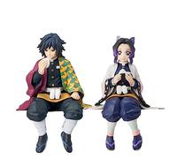 2 Piezas Figuras Tomioka Giyuu Kochou Shinobu Figura Kimetsu No Yaiba PVC Anime Personaje Modelo Estatua Adornos Colección Regalos