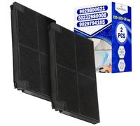 2 Piezas Filtro Campana Extractora 225x155x20 mm con Código Original 902980062/1 9029800621 50232980008 9029794105 para Electrolux 92X3413 para Brandt - MONTERAL