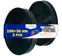 2 Piezas Filtro Carbon Activo para Campana Extractora 196 x 30 mm