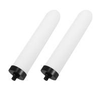 2 Piezas Filtro de Agua Cerámico para Grifo y Encimera | Repuesto para Agua Potable, Cambio sin Herramientas, Plástico y Cerámica, Beige, Hogar