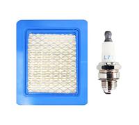 2 Piezas Filtro de Aire & Bujía para Cortacésped con Motor Briggs & Stratton Quantum, Reemplazo para 491588, 491588S, BS-399959, 5043K, 30-710, 1904481, Champion RJ19LM, adecuado para motores de 3,5-6