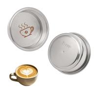 2 Piezas Filtro de Café 51mm Acero Inoxidable, Cesta Presurizada Doble Capa para Espresso de 1 y 2 Tazas, Compatible con CafeterasUfesa, Cecotec y Breville