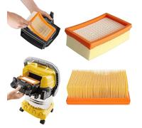 2 Piezas Filtro para WD4 WD5 WD6 / MV4 MV5 MV6, Filtro de Pliegue Plano de Repuesto para Aspiradora en Seco y Húmedo, Accesorios de Aspiración Multiuso de Alta Eficiencia