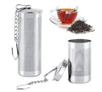2 Piezas Filtro Te, Acero Inoxidable 304 Infusionador, RISVOWO Extra Fina Infusor Te, Filtro Te para Taza con Tapa, Colador de Té, Reutilizable de Filtro de Té