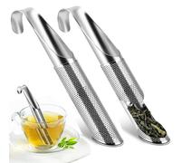 2 Piezas Filtro te Acero Inoxidable, Infusor de té Reutilizable, Perfecto para Colgar en la Taza, Colador de té de Malla de Mango Largo para té Suelto, Especias