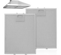 2 Piezas Filtros Campana Extractora Cocina, Filtro Aluminio Anti-Grasa Alta Eficiencia Reutilizable & Limpiar Fácil, 320 x 260 x 9mm Filtro Universal para Campanas Extractoras de Muchas Marcas Líderes