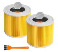 2 Piezas Filtros De Cartucho, Compatible para Filtro Karcher de Repuesto para aspiradoras WD1, WD2, WD3, SE4001 SE4002 MV3, MV2, Sustituye a 6.414-552.0/64145520 de Aspiradoras en seco y Húmedo