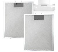 2 Piezas Filtros para Campana Extractora 320 x 260 mm, Filtro de Grasa de Aluminio 5 Capas, Rejilla Metálica Universal Reutilizable, Fácil Instalación y Limpieza para Campanas Extractoras